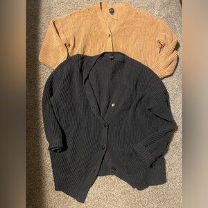 Lot of 2 shaker stitch boyfriend cardigan by GAP